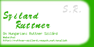 szilard ruttner business card