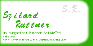 szilard ruttner business card